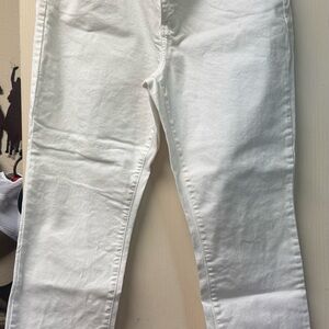John Mark Women's Straight Leg White Jeans worn once , no stains